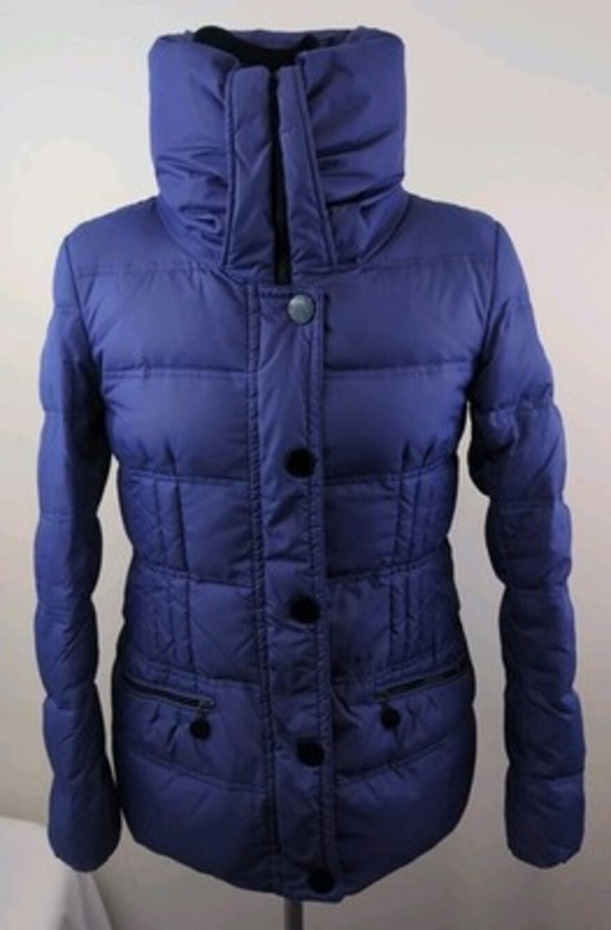 Moncler Nancy Womens Purple Stand-Up Collar Quilted Down Puffer Jacket Size 0